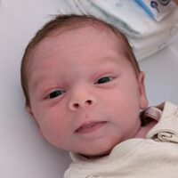 Olivér, looking at the camera